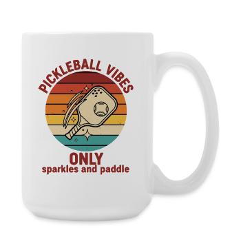 Les joueurs drôles de pickleball adorent les raquettes de pickleball - Grande tasse 440 ml - blanc - Droite