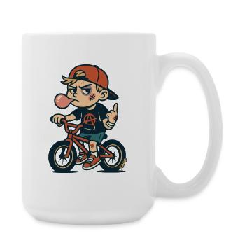 BMX Rebel Street Kid - Große Tasse 440 ml - Weiß - Rechts
