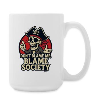 Crâne de pirate avec un dicton - Grande tasse 440 ml - blanc - Droite