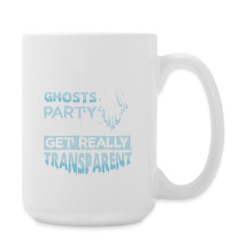 Geisterjäger Halloween Englisch Spruch - Große Tasse 440 ml - Weiß - Rechts