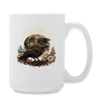 FCawF Dark Humor Bird Pun Sarcasm Crow - Large Mug 440 ml - white - Right