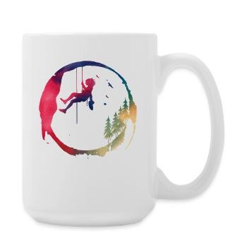 Aventure grimpeuse d’arbres avec une femme aquarelle - Grande tasse 440 ml - blanc - Droite