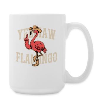 Western Flamingo Rodeo - Large Mug 440 ml - white - Right