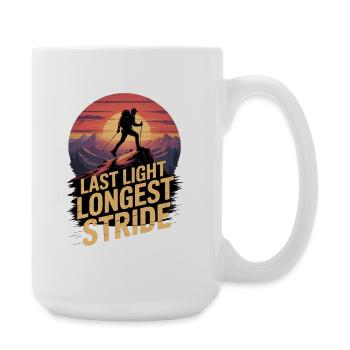 Last Light Longest Stride Hiking Sunset - Large Mug 440 ml - white - Right