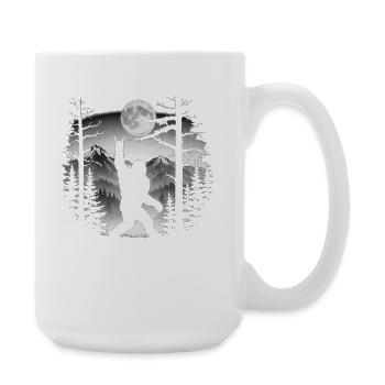 Bigfoot Rock sur le panneau Sasquatch Yéti Rock and Roll - Grande tasse 440 ml - blanc - Droite