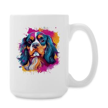 Cavalier King Charles Spaniel Dog - Large Mug 440 ml - white - Right