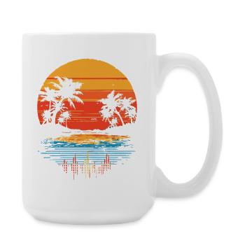 Beach Retro - Large Mug 440 ml - white - Right