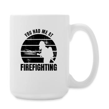 Firefighter Joke - Large Mug 440 ml - white - Right