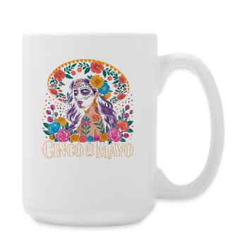 Cinco Mayo Sugar Skull Fiesta - Large Mug 440 ml - white - Right