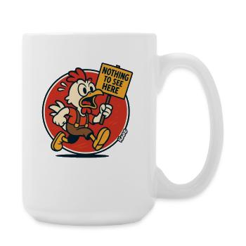 Rien à voir ici, poule - Grande tasse 440 ml - blanc - Droite