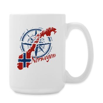 Arctic Circle - Norway Vacation Nature Gift - Large Mug 440 ml - white - Right