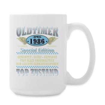 Oldtimer 1986 April Special Edition - Große Tasse 440 ml - Weiß - Rechts