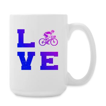 Gift idea for a road bike with road bike - Large Mug 440 ml - white - Right