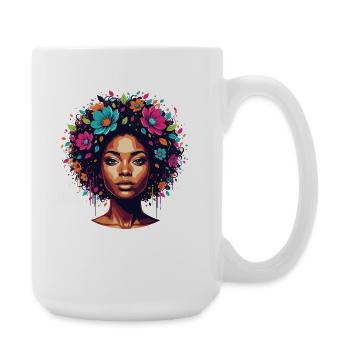 Corolla Portrait - Large Mug 440 ml - white - Right