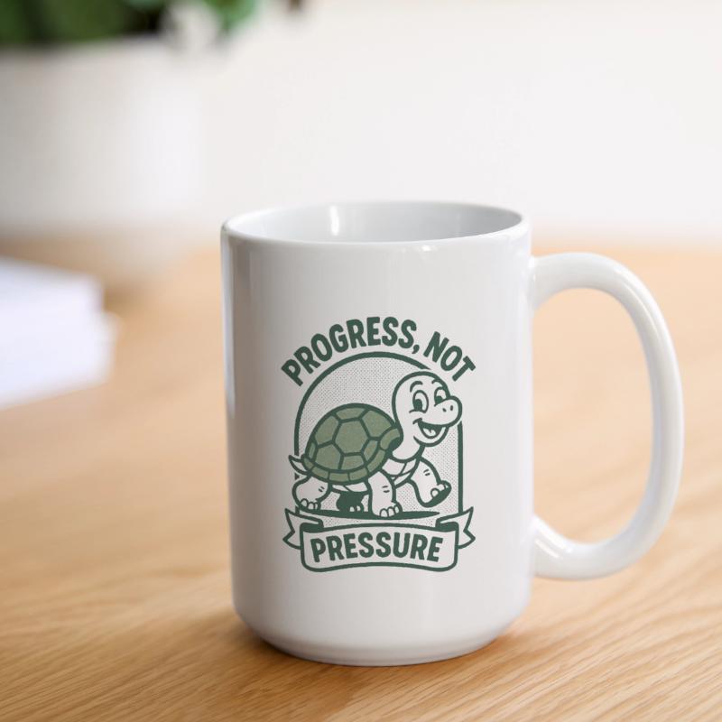 Progrès au lieu de pression | Pleine conscience & Concentration Grande tasse 440 ml