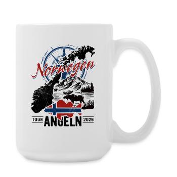 Excursion de pêche en Norvège 2026 - Cadeau de pêcheur - Grande tasse 440 ml - blanc - Droite