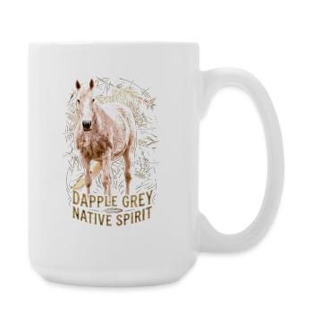 Illustration du cheval spirituel indigène gris Dapple - Grande tasse 440 ml - blanc - Droite