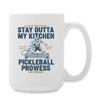 Pickleball Bleib aus meiner Küche Spielerliebe fern - Große Tasse 440 ml - Weiß - Rechts