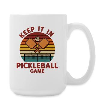Pickleball Keep It In Game Funny Player Paddles - Large Mug 440 ml - white - Right