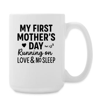 Erster Muttertag Humor Mama Geschenkidee Familie - Große Tasse 440 ml - Weiß - Rechts