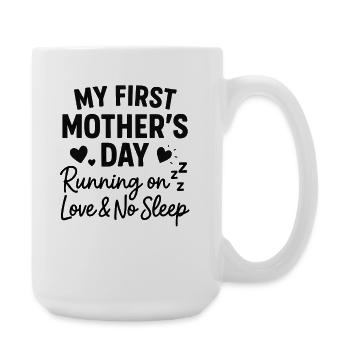 Erster Muttertag Humor Mama Geschenkidee Familie - Große Tasse 440 ml - Weiß - Rechts