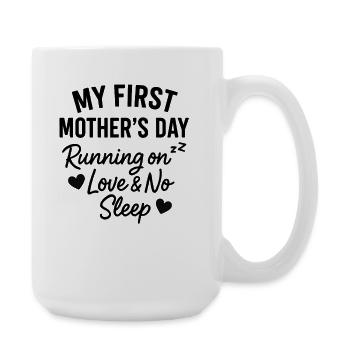 Erster Muttertag Humor Mama Geschenkidee Familie - Große Tasse 440 ml - Weiß - Rechts