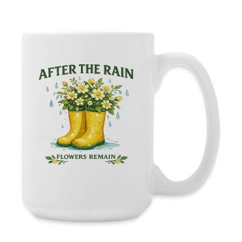 After The Rain Flowers Remain Blumen Vintage - Large Mug 440 ml - white - Right