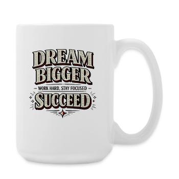Dream Bigger Succeed Success Rate Vintage - Large Mug 440 ml - white - Right