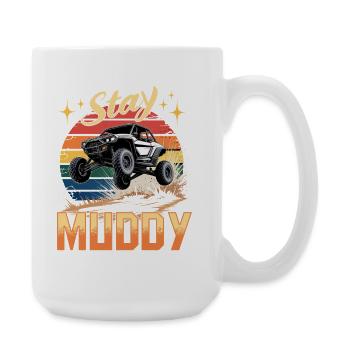UTV Off Road 4 Wheeler Side by side - Large Mug 440 ml - white - Right