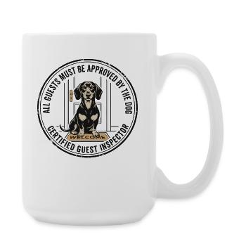 Alle Gäste von The Dog Design genehmigt - Große Tasse 440 ml - Weiß - Rechts