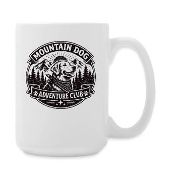 Mountain Dog Adventure Club Design - Große Tasse 440 ml - Weiß - Rechts