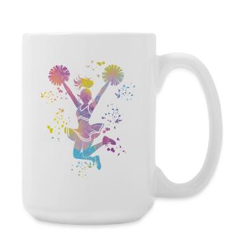 Cheerleader Cheer Mom Cheerleading - Große Tasse 440 ml - Weiß - Rechts