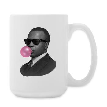 Scott Joplin with sunglasses and bubblegum - Large Mug 440 ml - white - Right