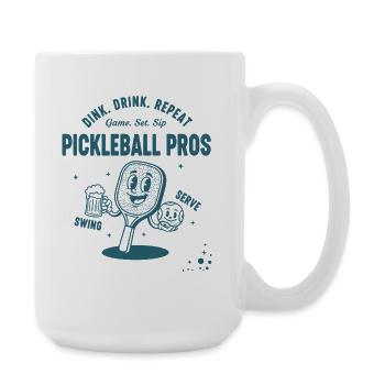 Pickleball Joueur drôle Dink Drink Repeat Avantages - Grande tasse 440 ml - blanc - Droite