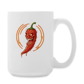 Inferno Chili Dämon - Große Tasse 440 ml - Weiß - Rechts