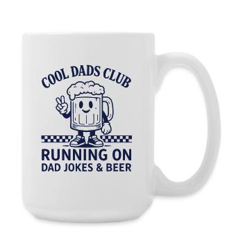 Tourner sur les blagues de papa et la chemise à la bière - Grande tasse 440 ml - blanc - Droite