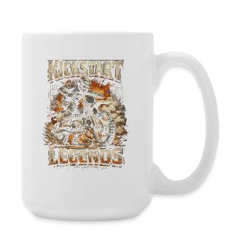 Dirtbike Dirt Bike Motocross Kickstart Legends - Large Mug 440 ml - white - Right