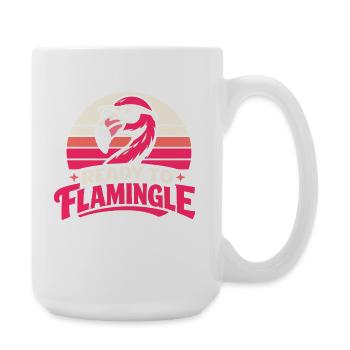 Prêt à flamingler - Grande tasse 440 ml - blanc - Droite