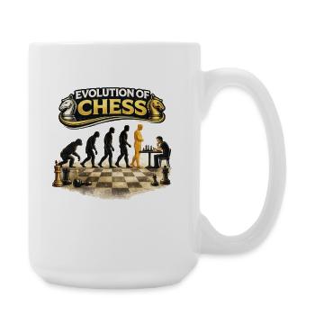 Evolution of chess - Large Mug 440 ml - white - Right