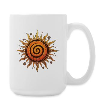 Litha Pagan: Sommersonnenwende, Mittsommer, Mittsommer, Mittsommer. - Große Tasse 440 ml - Weiß - Rechts