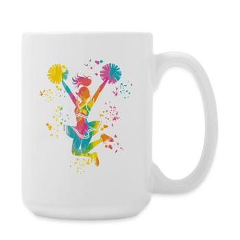 Cheerpom pom girls Mom Cheerleading - Grande tasse 440 ml - blanc - Droite