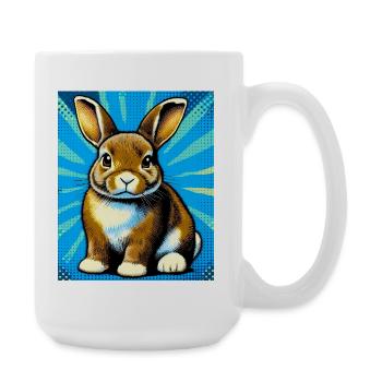 Kaninchen - Große Tasse 440 ml - Weiß - Rechts