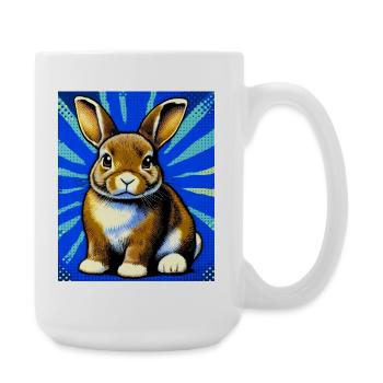 Kaninchen - Große Tasse 440 ml - Weiß - Rechts