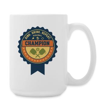 Joueur drôle de pickleball Champion de pickleball - Grande tasse 440 ml - blanc - Droite