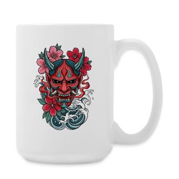Hannya – Yōkai Demon - Large Mug 440 ml - white - Right
