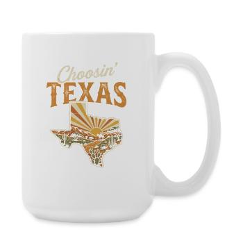 Choosing Texas Sunset - Große Tasse 440 ml - Weiß - Rechts