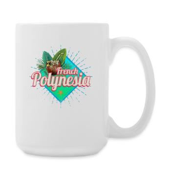 French Polynesia in the Pacific Island Souvenir - Large Mug 440 ml - white - Right