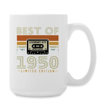 1950 Vintage Rétro Cadeau D'anniversaire - Grande tasse 440 ml - blanc - Droite