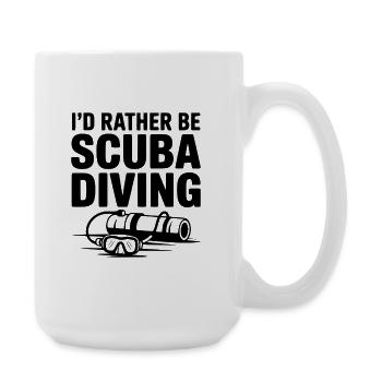 I'd Rather Be Scuba Diving - Large Mug 440 ml - white - Right