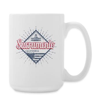 Sacramento in Kalifornien Vereinigte Staaten USA - Große Tasse 440 ml - Weiß - Rechts